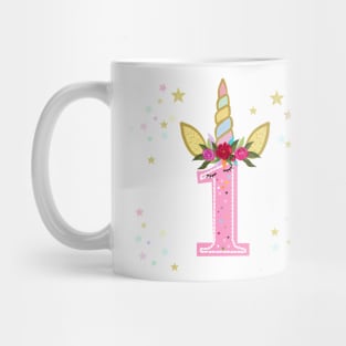 First birthday One Unicorn birthday Mug